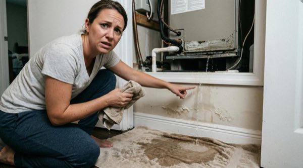 AC leaking water inside house - emergency AC leak repair Plantation FL