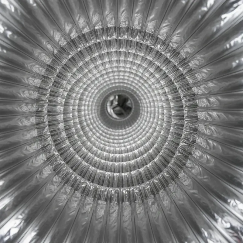 Clean dryer vent after professional blow-out cleaning - clear airflow