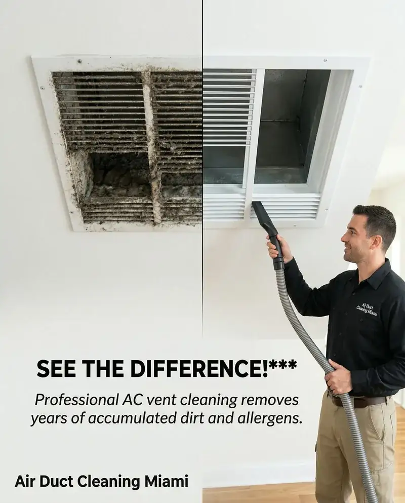 Watch AC vent cleaning video — dirty vents, mold, before and after — Air Duct Cleaning Miramar